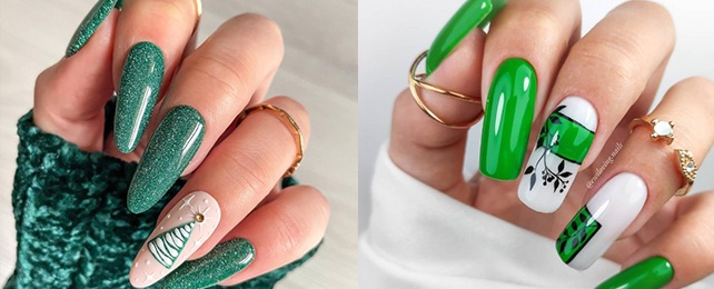 Top 100 Best Green And White Nails For Women – Cute Design Ideas
