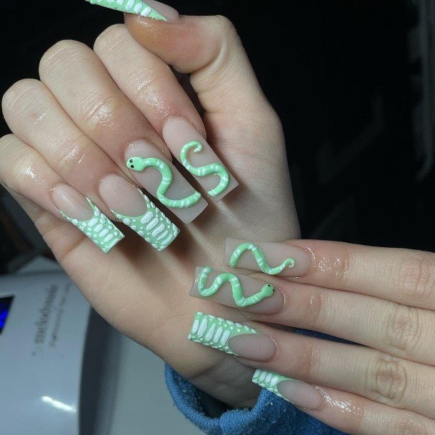 Green And Whiteic Womens Green And White Nail Designs