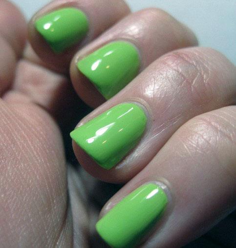Green Apple Colored Nails
