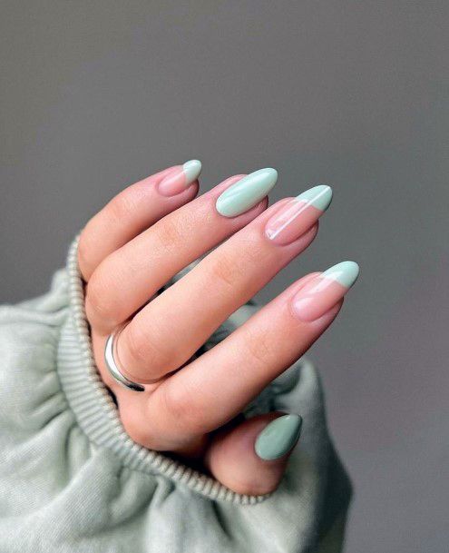 Green Dress Girls Nail Ideas