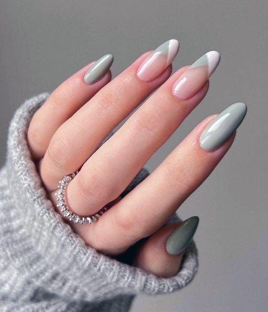 Green Dress Nail Feminine Designs