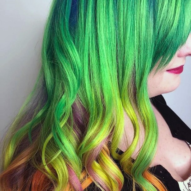 Top 100 Best Green Hairstyles For Women - Emerald Hair Dye Ideas