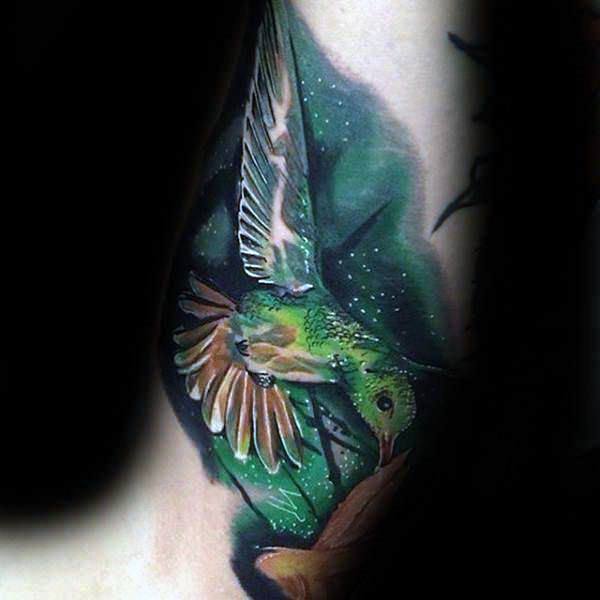 Green Hummingbird Tattoo For Women