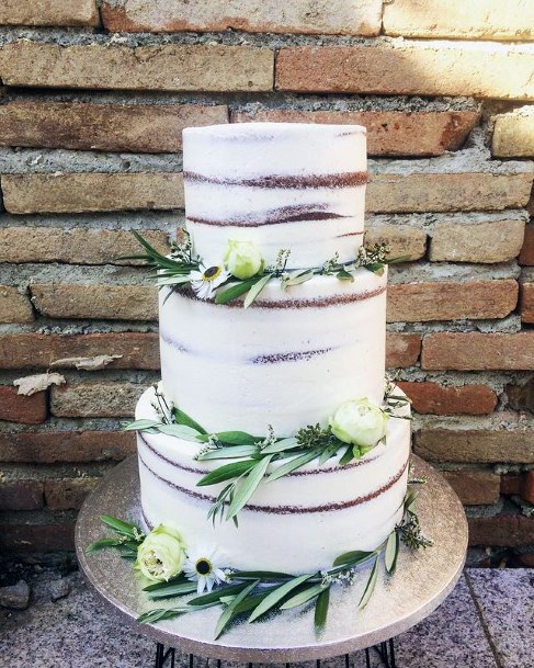 Green Leafy Red Velvet Wedding Cake