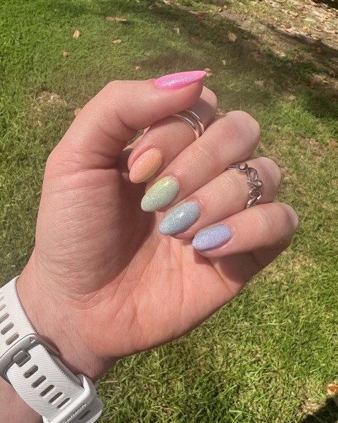 Green Ombre Nails Feminine Ideas