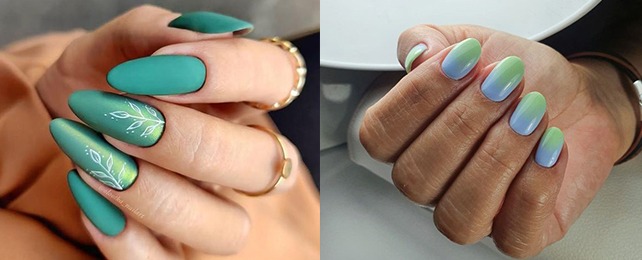 Top 100 Best Green Ombre Nails For Women – Fingernail Design Ideas