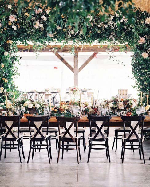 Greenery Wedding Head Table Decor