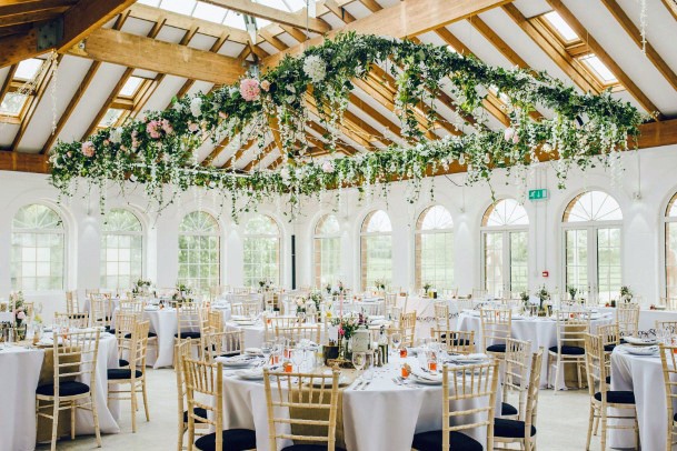 Greenish Ceiling Decorations Wedding