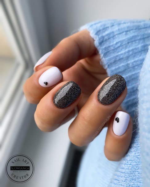 Grey And Whiteic Womens Grey And White Nail Designs