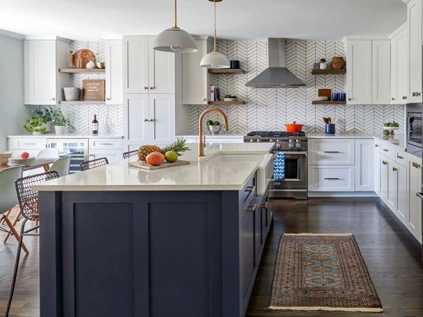 Grey Cabinets Kitchen Island Ideas
