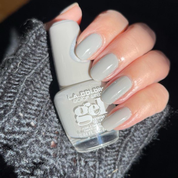 Grey Nails For Girls