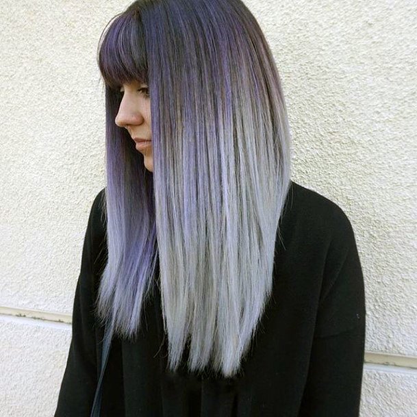 Grey Ombre Girls Hairstyles Ideas