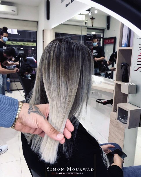 Grey Ombre Womens Hairstyles