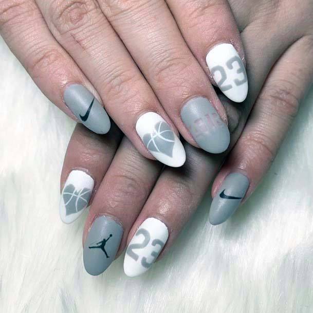 Grey Tinted Sport Nails For Women