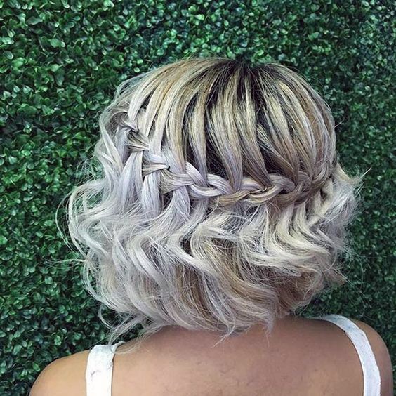 Grey Waterdall Braid Short Hair