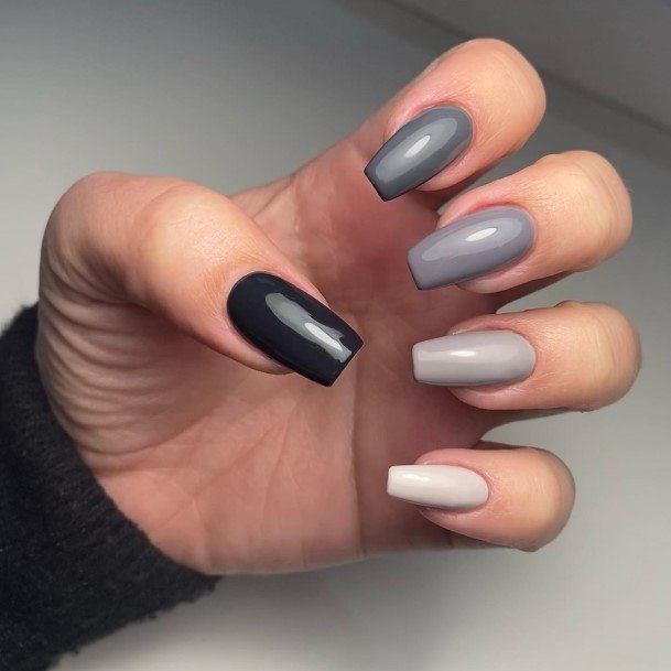 Grey Womens Nail Designs