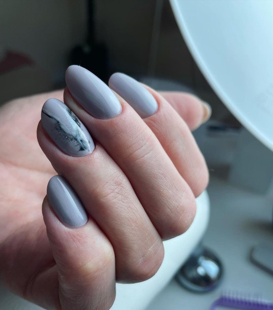 Grey Womens Nails