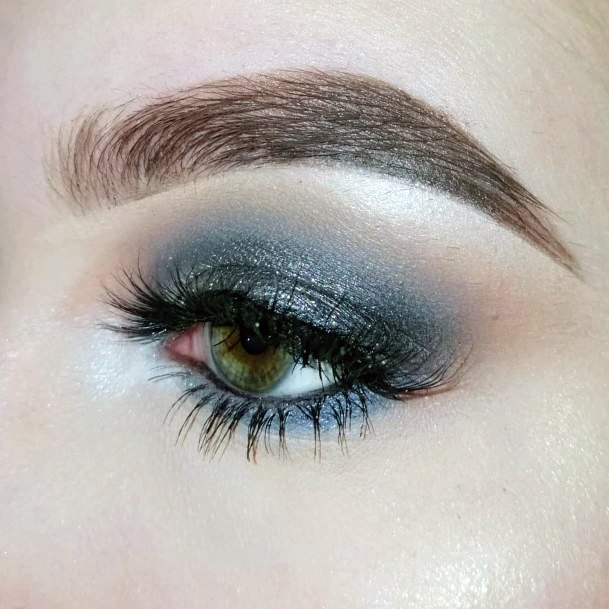 Greyish Blue Eyeshadow Women