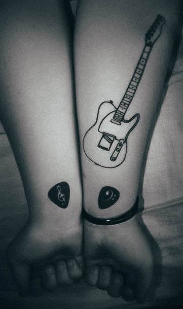 Guitar Girls Tattoo Ideas