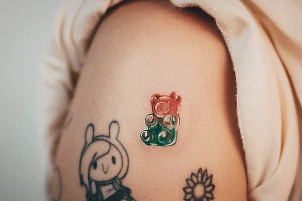 Gummy Bear Womens Tattoo Designs