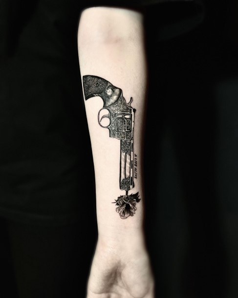 Gun Womens Feminine Gun Tattoos