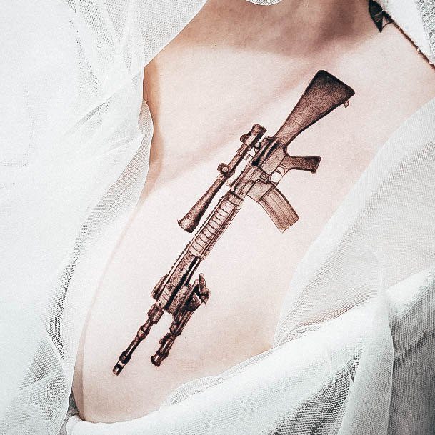 Gun Womens Tattoo Ideas