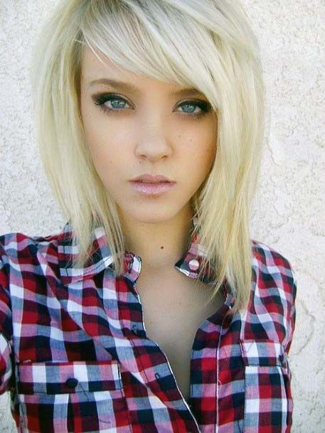 Hairstyle Ideas For Women Bangs Blonde Curls Heart Shaped Face