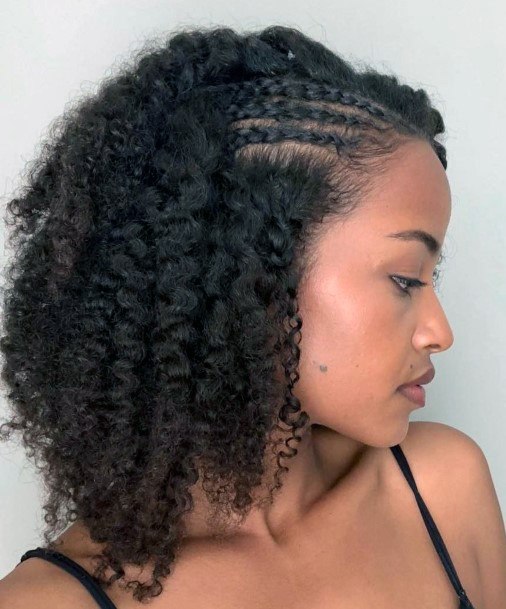 Hairstyle Stunner Of Combo Braid And Twist Out Healthy Beauty Girl Organic Look