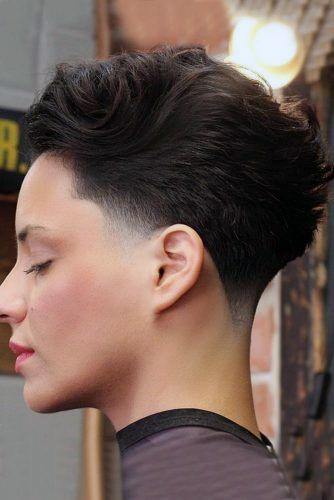 Hairstyles For Beautiful White Females With A Tapered Edgy Look