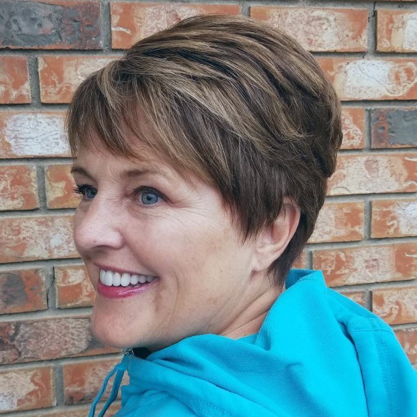 Hairstyles For Women Over 50 Bangs Pixie Rounded