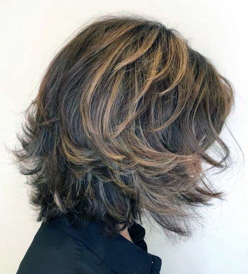 Hairstyles For Women Over 50 Medium Layered Textured Style