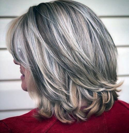 Hairstyles For Women Over 50 Textured With Bangs