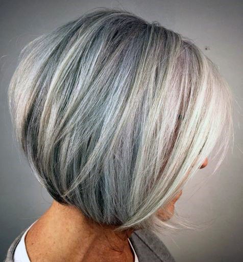 Hairstyles For Women Over 60 Smooth Natural Grey