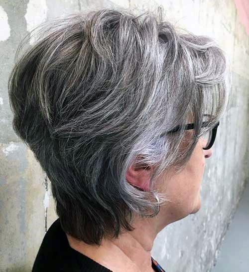 Hairstyles For Women Over 60 Textured Grey Bob