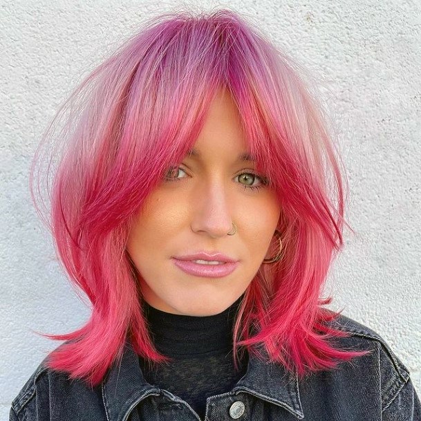 Hairstyles Ideas Pink Ombre Design For Girls