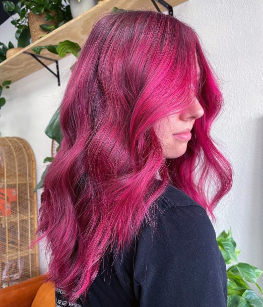 Hairstyles Ideas Womens Hot Pink Design