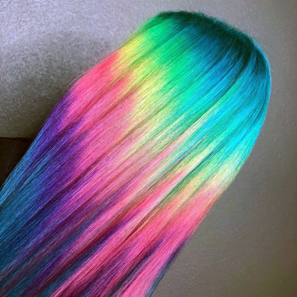 Hairstyles Ideas Womens Rainbow Design