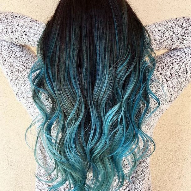 Hairstyless Turquoise Ombre Hairstyles Ideas For Women