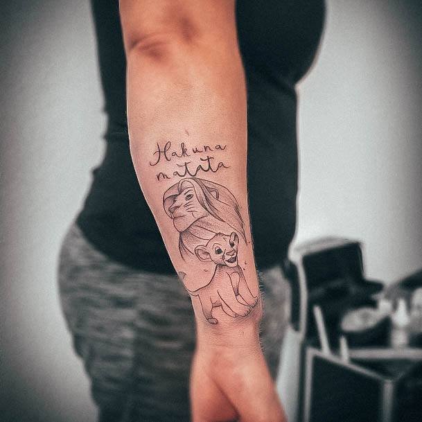 Hakuna Matata Tattoo For Ladies