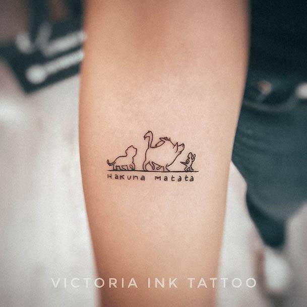 Hakuna Matata Womens Tattoo Ideas