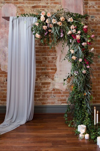 Half Flower Wedding Arch Ideas