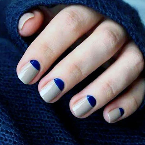 Half Moon Womens Feminine Half Moon Nails