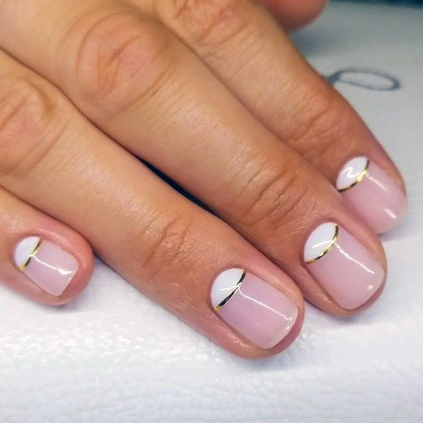 Half Moon Womens Nail Designs