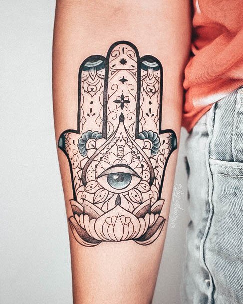 Hamsa Female Tattoo Designs