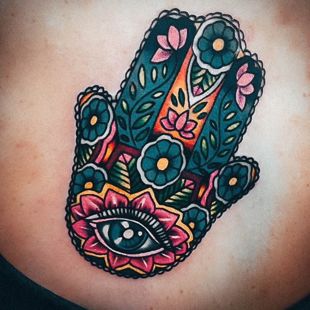 Hamsa Girls Tattoo Ideas