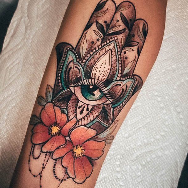 Hamsa Womens Tattoo Ideas