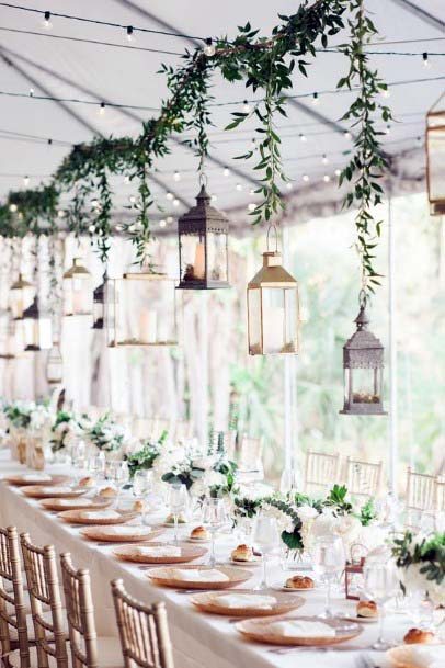 Hanging Lanterns Pretty Wedding Tent Decorations