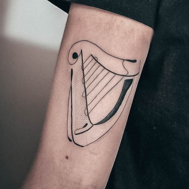 Harp Womens Tattoo Ideas