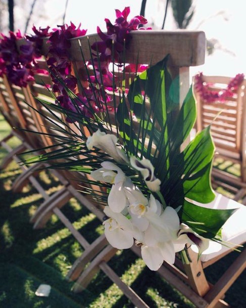 Hawaiian Wedding Flowers Chair