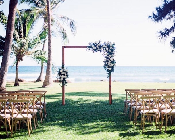 Hawaiian Wedding Flowers Square Arch